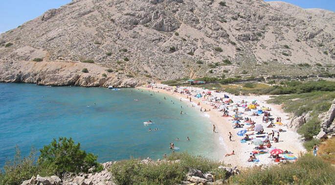 Beach Oprna, Stara Baska, Krk Island